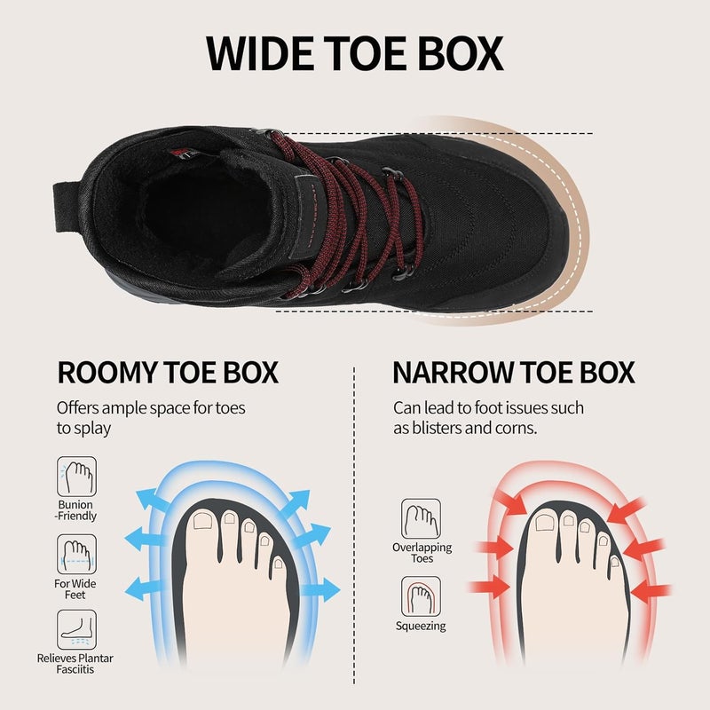 HOTBEAR Store Men's 3M Thinsulate Insulated Winter Snow Boots | Wide Toe Box | Slip-Resistant Outsole | Orthopedic & Arch Support - Image 2